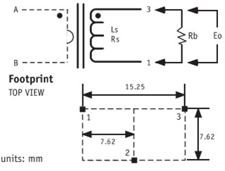 Schematic - ICE Components CT07 / CT08 Current Sense Transformers